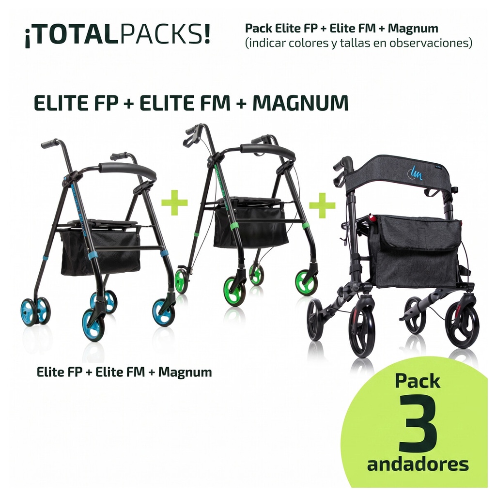 Pack 3 andadores de exterior Elite y Magnum