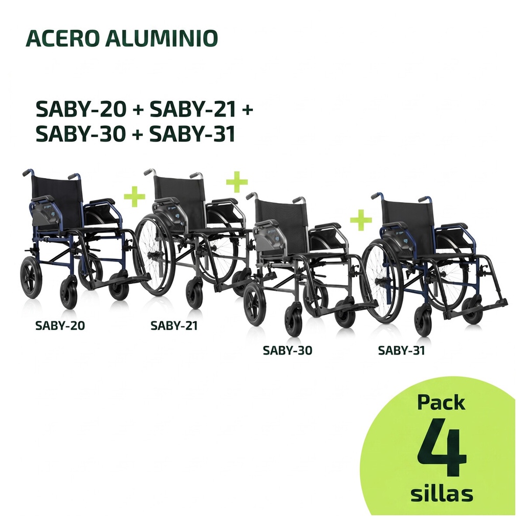 Pack 4 sillas de ruedas Saby