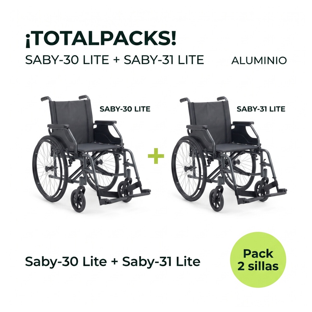 Pack 2 sillas de ruedas Saby Lite (9 y 11 kg)