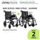 Pack 2 sillas de ruedas Saby Plus de aluminio